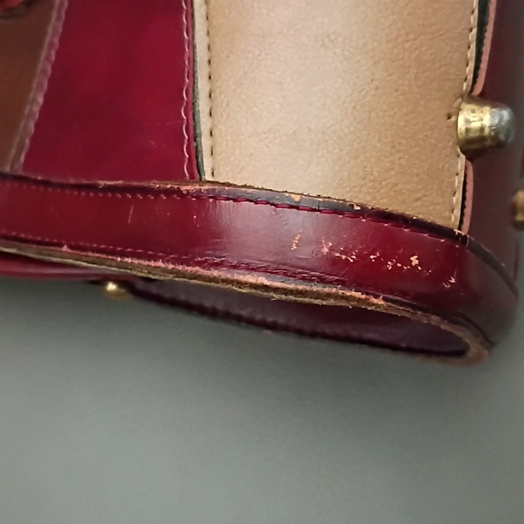 Vintage 70s Burlington Patchwork Leather Handbag - Picture 9 of 9